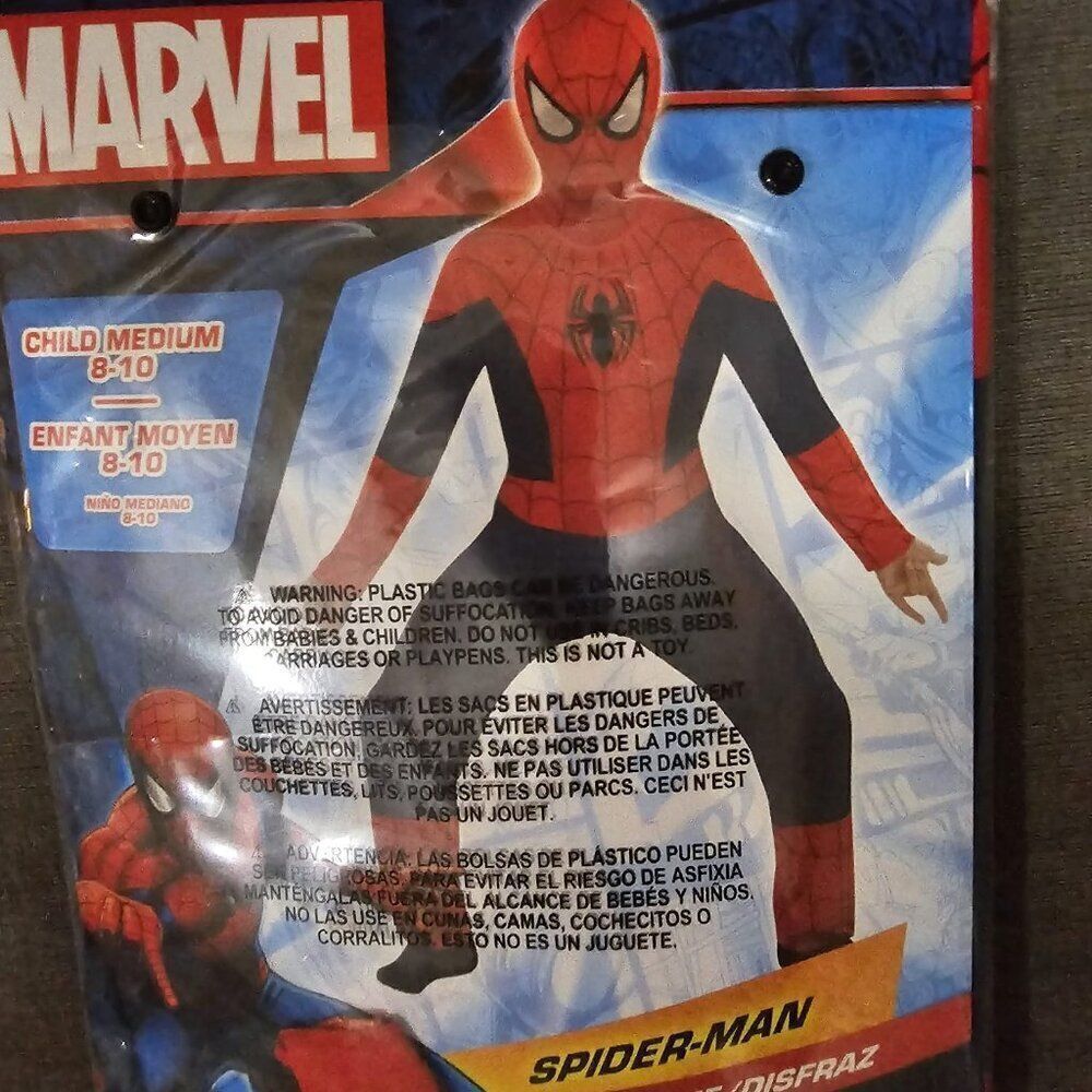 Marvel Spider-Man Classic Halloween dress up Costume for Boys Size M (8-10) - Picture 4 of 13